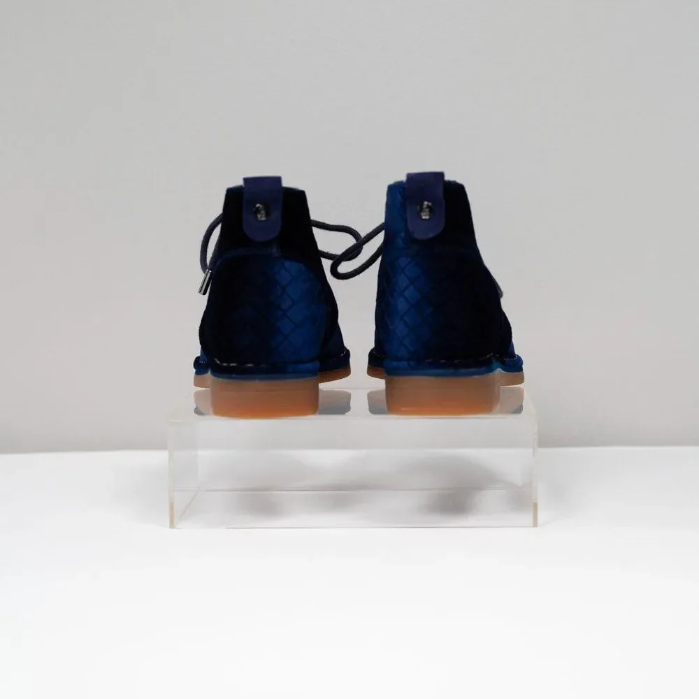 Hush Puppies Cyra Catelyn Navy Velvet Ankle Booties Womens Size 7